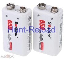 Аккумулятор Li-Ion крона 6F22 soshine 650mAh Soshine6f22. Мешок