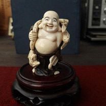 Нэцкэ (нэцке) netsuke, кость. Хотей.. Мешок