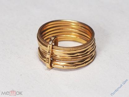 Золотое составное кольцо «Неделька». Золото 585 пробы. 4,34 гр. Размер 16,5. Отличное! (торги завершены #276225573)