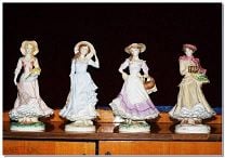 Фарфоровые статуэтки “4 сезона”, полная коллекция, Англия, Royal Worcester 1992 г ЛИМИТ