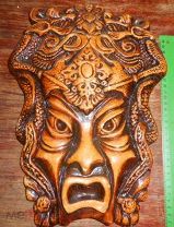 Декор, маска на стену из дерева своими руками.