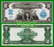 [КОПИЯ] США 1 доллар 1899 г. Серебряный сертификат.. Мешок
