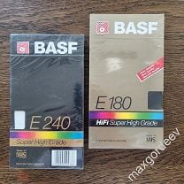 Две запечатанные видеокассеты (одним лотом) BASF E 240 E 180 Chrome Videocassette